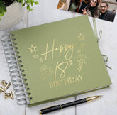 18th Birthday Memory Scrapbook Album With Present Design Various Colours Available